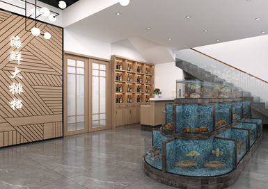海鲜大排档餐厅装修设计案例效果图