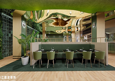 植物风格餐厅装修设计案例效果图